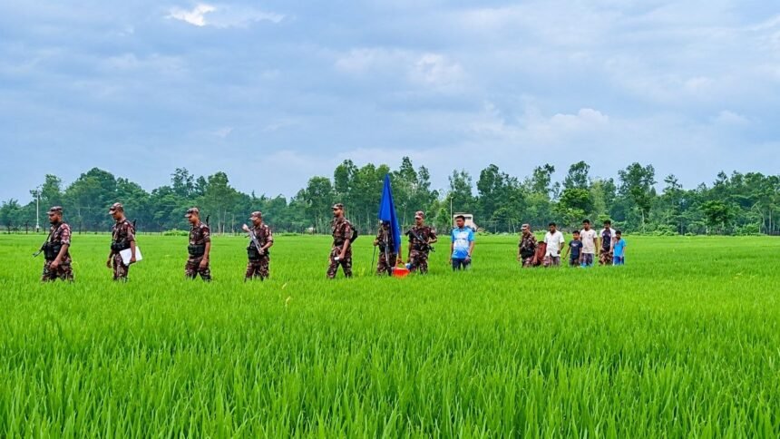 পীরগঞ্জে বিএসএফের গুলিতে নিহত যুবকের লাশ হস্তান্তর